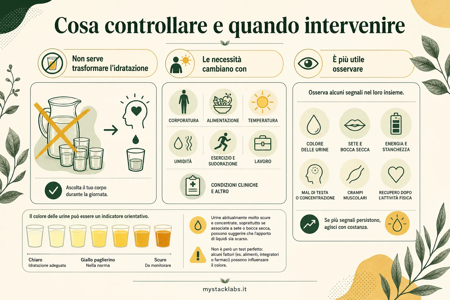 Cosa controllare e quando intervenire