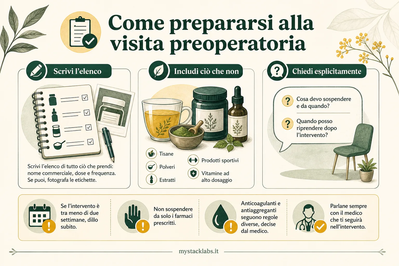 Come prepararsi alla visita preoperatoria