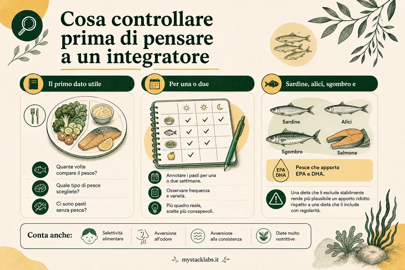 Cosa controllare prima di pensare a un integratore